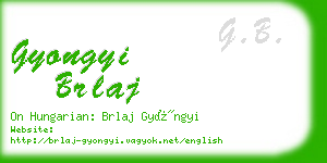 gyongyi brlaj business card